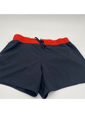 Zyia Women's Running/Jogging Active Shorts Size Large Dark Gray/Orange Athletic